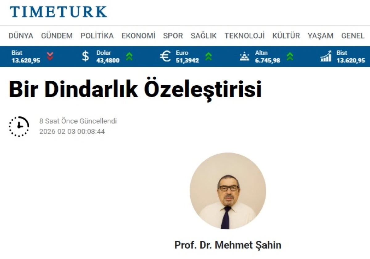Bir Dindarlık &Ouml;zeleştirisi